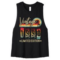 Vintage 1990 Birthday Gift Limited Edition Funny And Cool Family Gift Women's Racerback Cropped Tank