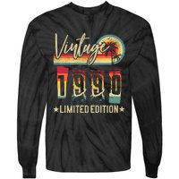 Vintage 1990 Birthday Gift Limited Edition Funny And Cool Family Gift Tie-Dye Long Sleeve Shirt