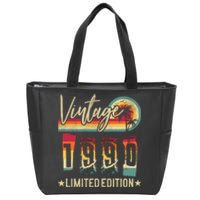 Vintage 1990 Birthday Gift Limited Edition Funny And Cool Family Gift Zip Tote Bag