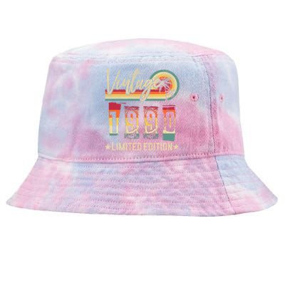 Vintage 1990 Birthday Gift Limited Edition Funny And Cool Family Gift Tie-Dyed Bucket Hat