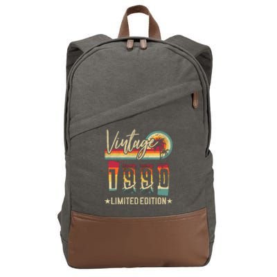 Vintage 1990 Birthday Gift Limited Edition Funny And Cool Family Gift Cotton Canvas Backpack