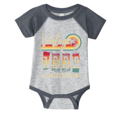 Vintage 1990 Birthday Gift Limited Edition Funny And Cool Family Gift Infant Baby Jersey Bodysuit