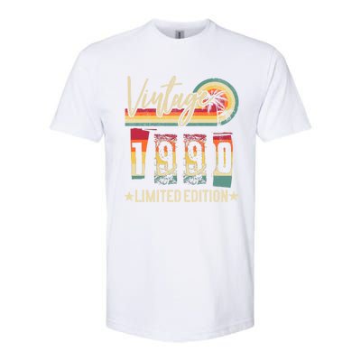 Vintage 1990 Birthday Gift Limited Edition Funny And Cool Family Gift Softstyle CVC T-Shirt