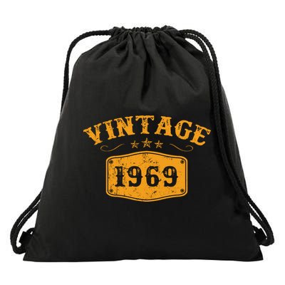 Vintage 1969 Birthday Gifts Drawstring Bag