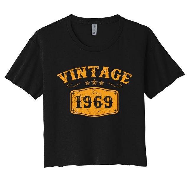 Vintage 1969 Birthday Gifts Crop Top
