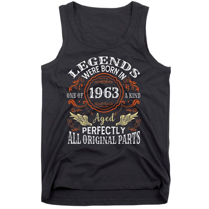 Vintage 1963 Classic Turning 60 Years 60th Birthday Tank Top