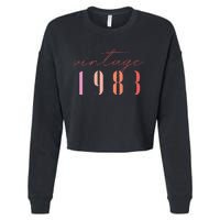 Vintage 1983 Chapter 40 40th Birthday Fortieth Bday  Cropped Pullover Crew