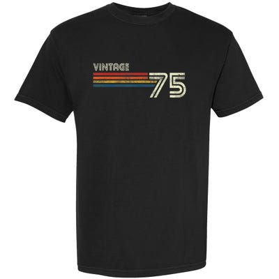 Vintage 1975 Chest Stripe 48 Birthday Garment-Dyed Heavyweight T-Shirt