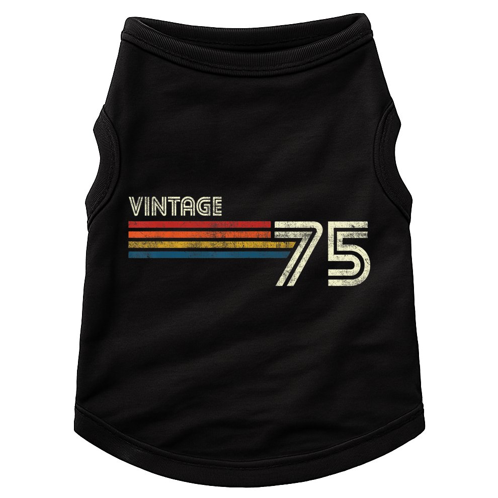 Vintage 1975 Chest Stripe 48 Birthday Doggie Tank