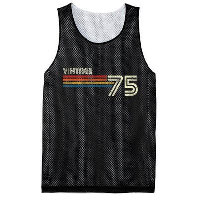 Vintage 1975 Chest Stripe 48 Birthday Mesh Reversible Basketball Jersey Tank