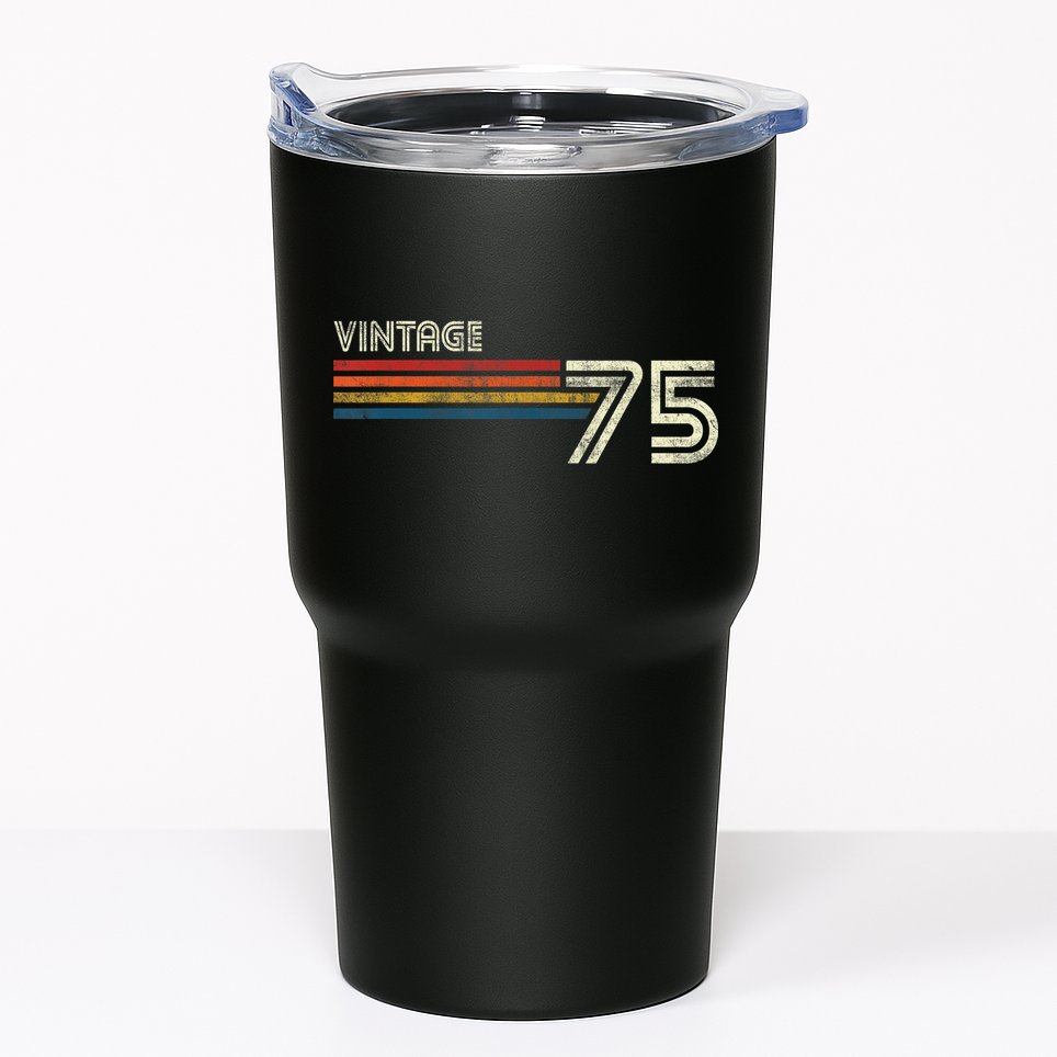 Vintage 1975 Chest Stripe 48 Birthday Tumbler