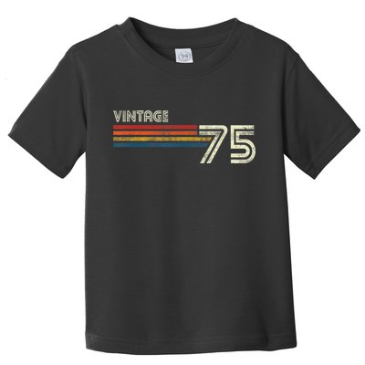 Vintage 1975 Chest Stripe 48 Birthday Toddler T-Shirt