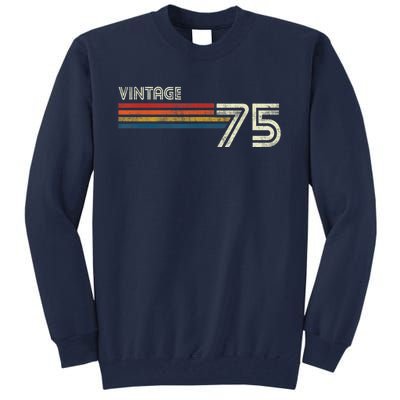 Vintage 1975 Chest Stripe 48 Birthday Tall Sweatshirt