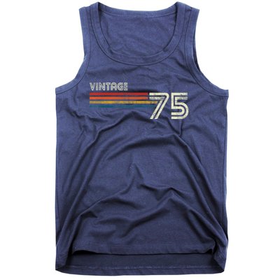 Vintage 1975 Chest Stripe 48 Birthday Tank Top