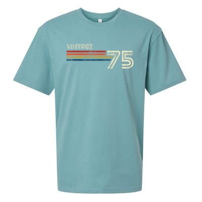 Vintage 1975 Chest Stripe 48 Birthday Sueded Cloud Jersey T-Shirt