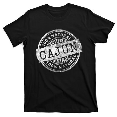 Vintage 100 Certified Cajun White Stamp Louisiana T-Shirt