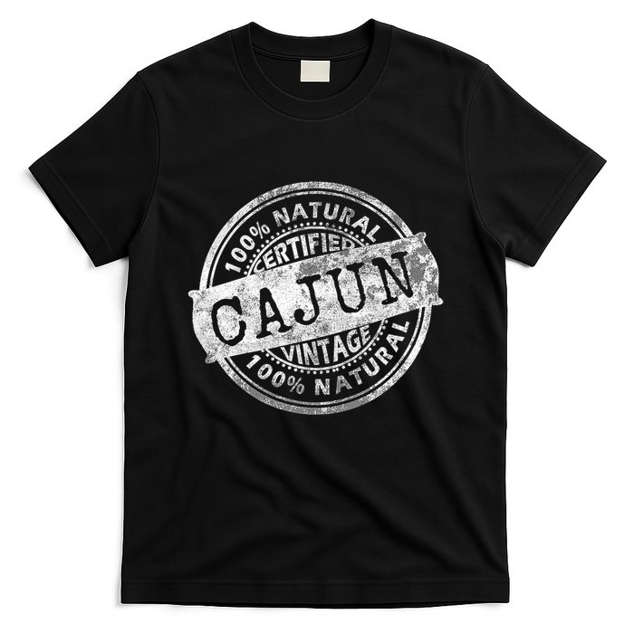 Vintage 100 Certified Cajun White Stamp Louisiana T-Shirt