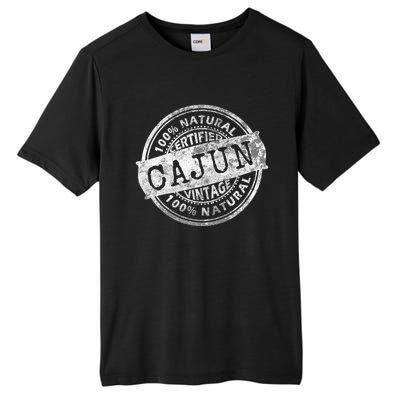 Vintage 100 Certified Cajun White Stamp Louisiana Tall Fusion ChromaSoft Performance T-Shirt