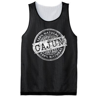 Vintage 100 Certified Cajun White Stamp Louisiana Mesh Reversible Basketball Jersey Tank