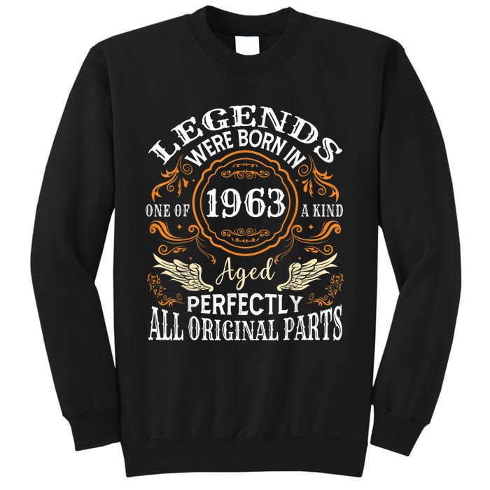 Vintage 1963 Classic Turning 60 Years 60th Birthday For M.e.n Tall Sweatshirt