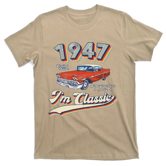 Vintage 1947 Classic 75 Year Old Original Gift 75th Birthday T-Shirt