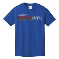 Vintage 1974 Chest Stripe Birthday Kids T-Shirt