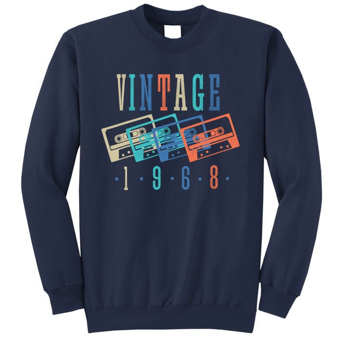 Vintage 1968 Cassette Tape 1968 Birthday Gifts 56 Year Old Sweatshirt