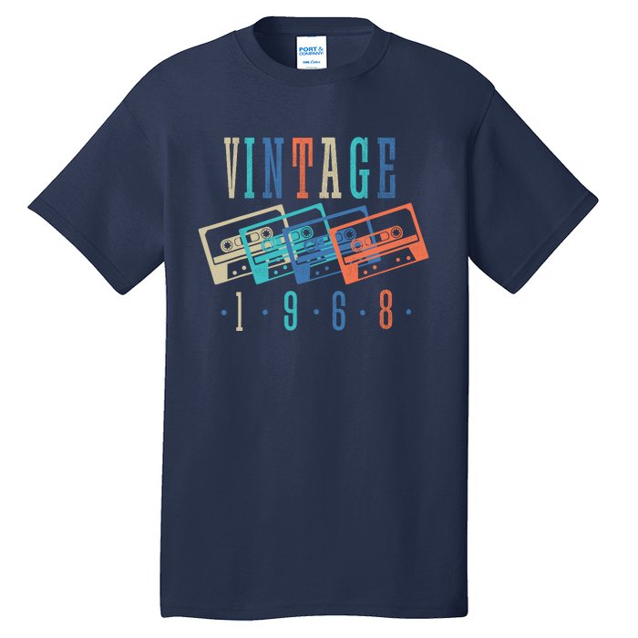 Vintage 1968 Cassette Tape 1968 Birthday Gifts 56 Year Old Tall T-Shirt