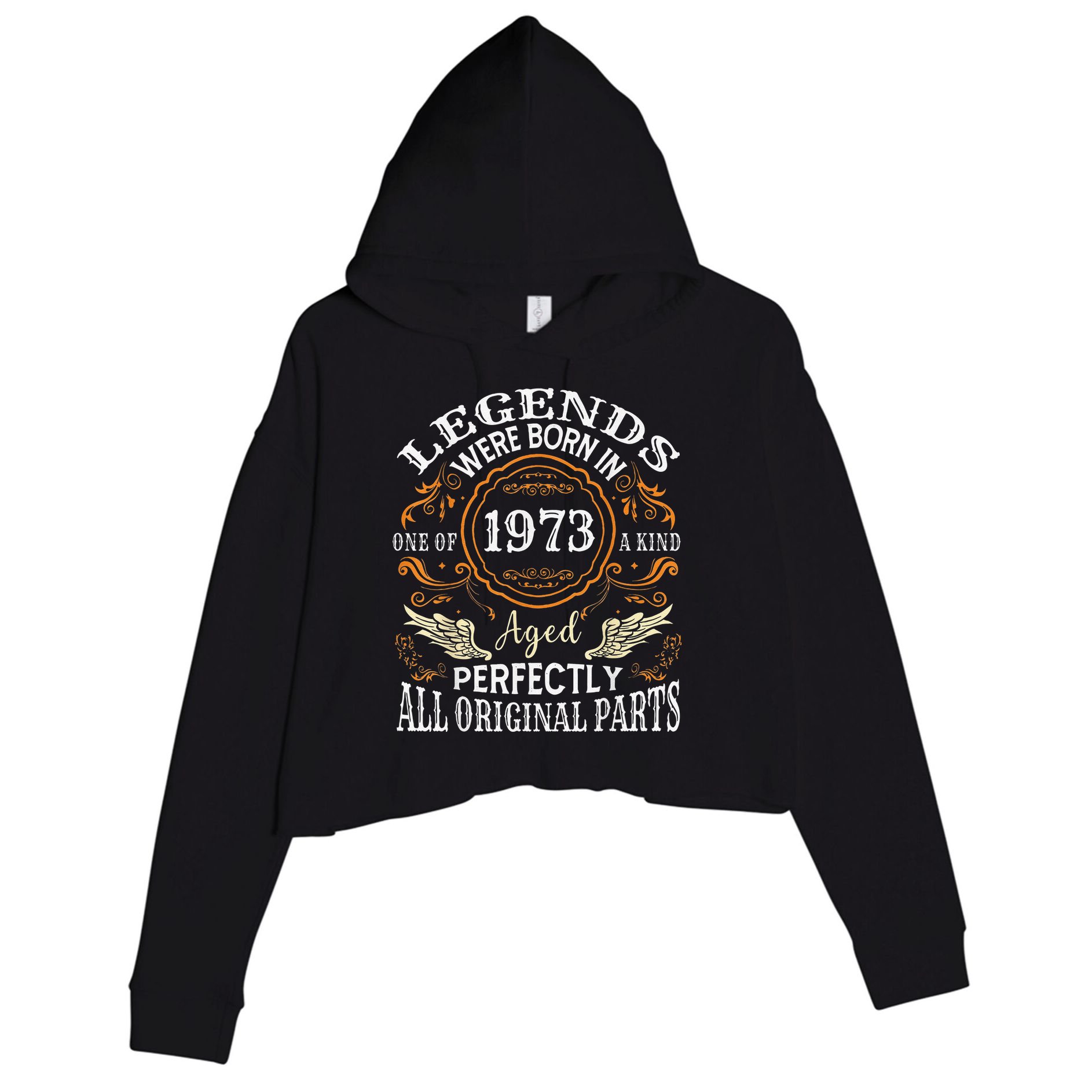 Vintage 1973 Classic Turning 50 Years 50th Birthday Crop Fleece Hoodie
