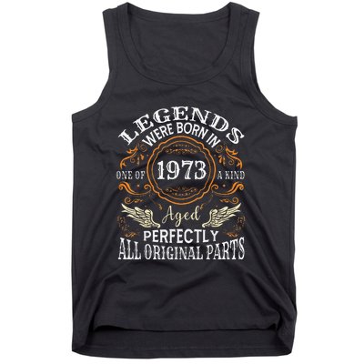 Vintage 1973 Classic Turning 50 Years 50th Birthday Tank Top