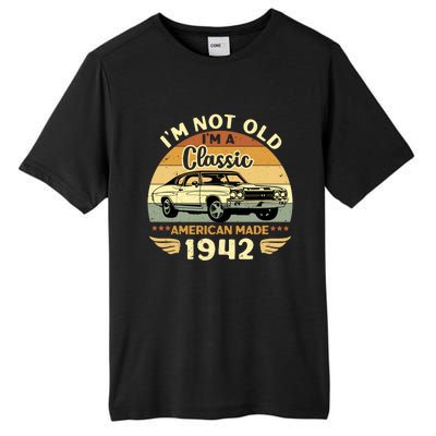 Vintage 1942 Car Birthday Gift Im Not Old Im A Classic 1942 Gift Tall Fusion ChromaSoft Performance T-Shirt