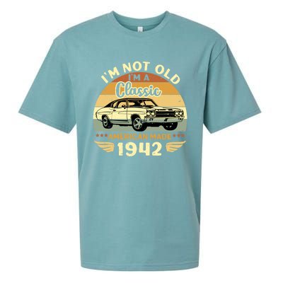 Vintage 1942 Car Birthday Gift Im Not Old Im A Classic 1942 Gift Sueded Cloud Jersey T-Shirt