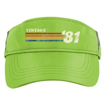 Vintage 1981 Chest Stripe Birthday Cute Adult Drive Performance Visor