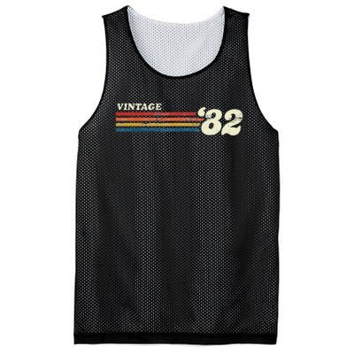 Vintage 1982 Chest Stripe Birthday Mesh Reversible Basketball Jersey Tank