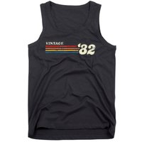 Vintage 1982 Chest Stripe Birthday Tank Top