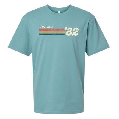 Vintage 1982 Chest Stripe Birthday Sueded Cloud Jersey T-Shirt