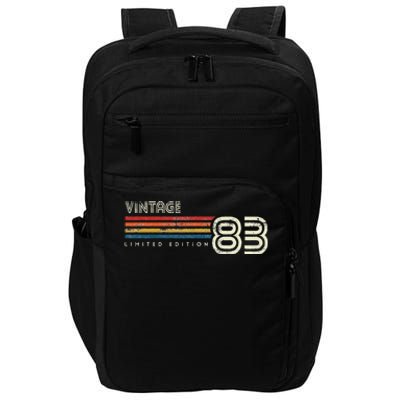 Vintage 1983 Chest Stripe 40 Birthday Impact Tech Backpack