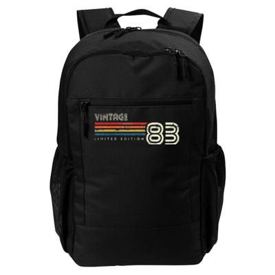 Vintage 1983 Chest Stripe 40 Birthday Daily Commute Backpack