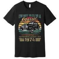 Vintage 1974 Classic Car 50 Year Old 50th Birthday Premium T-Shirt