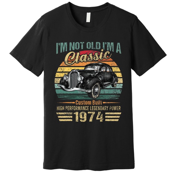 Vintage 1974 Classic Car 50 Year Old 50th Birthday Premium T-Shirt