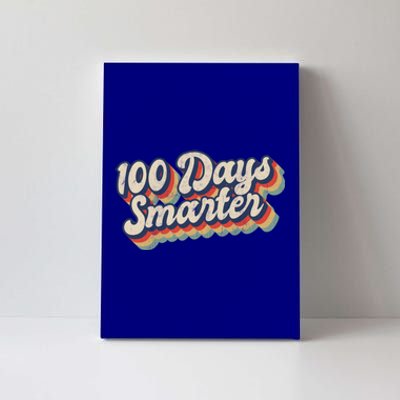 Vintage 100 Days Smarter Teacher Student 100th Day Of School Gift Canvas