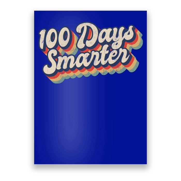 Vintage 100 Days Smarter Teacher Student 100th Day Of School Gift Poster