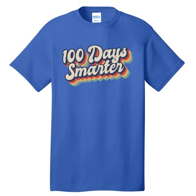 Vintage 100 Days Smarter Teacher Student 100th Day Of School Gift Tall T-Shirt