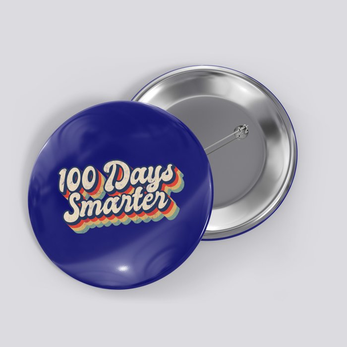 Vintage 100 Days Smarter Teacher Student 100th Day Of School Gift Button