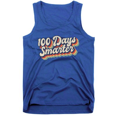 Vintage 100 Days Smarter Teacher Student 100th Day Of School Gift Tank Top