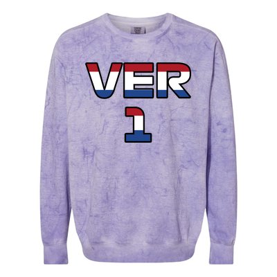 VER 1 Dutch Flag Colorblast Crewneck Sweatshirt