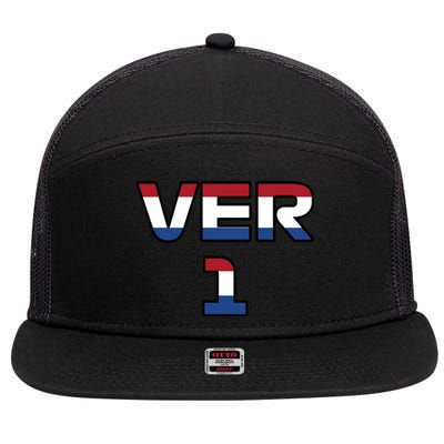 VER 1 Dutch Flag 7 Panel Mesh Trucker Snapback Hat