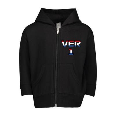 VER 1 Dutch Flag Toddler Zip Fleece Hoodie