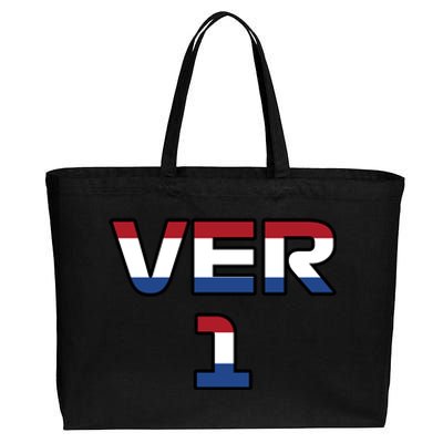 VER 1 Dutch Flag Cotton Canvas Jumbo Tote