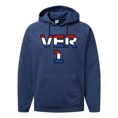 VER 1 Dutch Flag Performance Fleece Hoodie